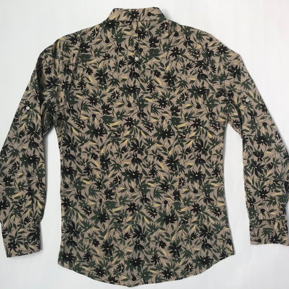 green and brown button up shirt - Picture 2 of 5